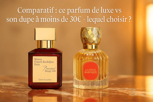 Comparatif entre un parfum de luxe et son alternative inspirée