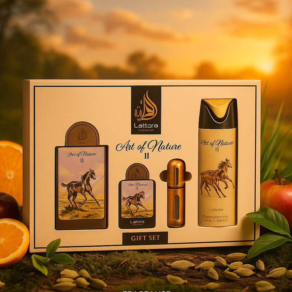 Coffret Cadeau Art of Nature II Eau de Parfum 3 Pièces – Lattafa Pride