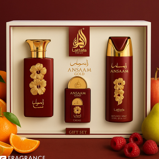 Coffret Cadeau Ansaam Eau de Parfum 3 Pièces – Lattafa Pride