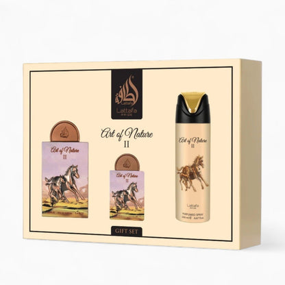 Coffret Cadeau Art of Nature II Eau de Parfum 3 Pièces – Lattafa Pride