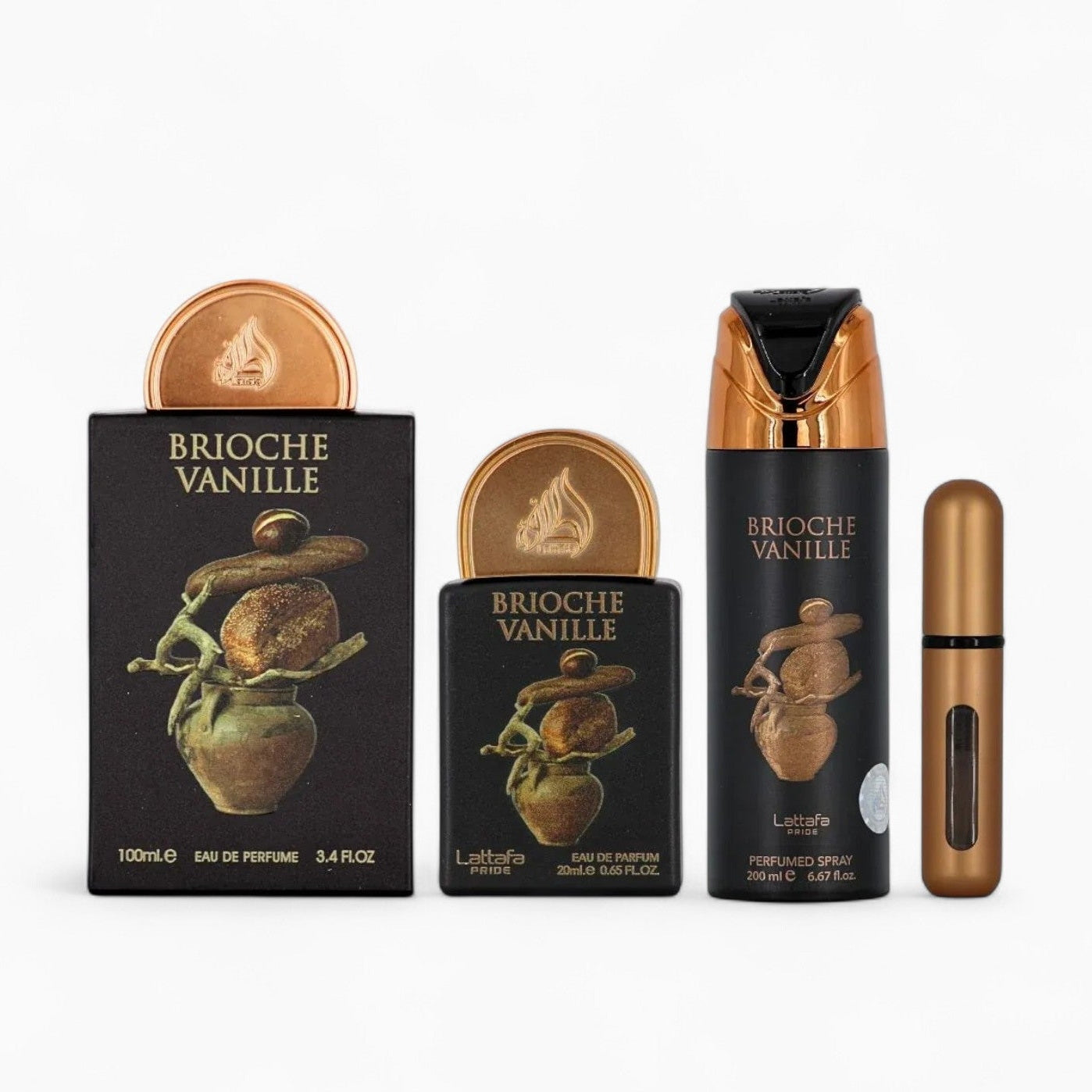 Coffret Cadeau Brioche Vanille Eau de Parfum 3 Pièces – Lattafa Pride